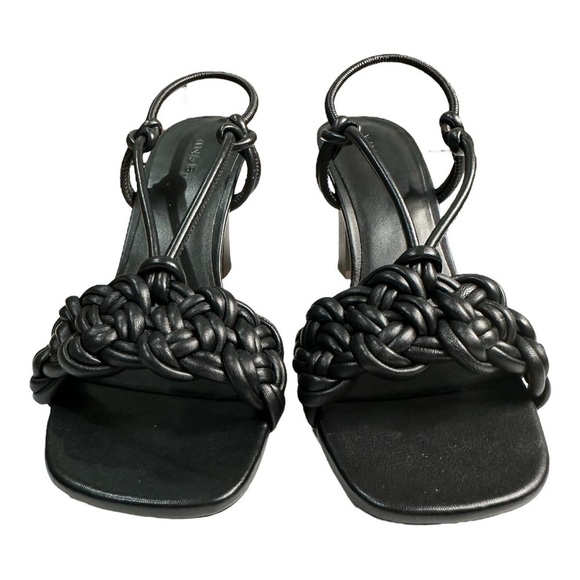 VINCE Quenelle Braided Black Leather Sandals Size 8 - Picture 10 of 10